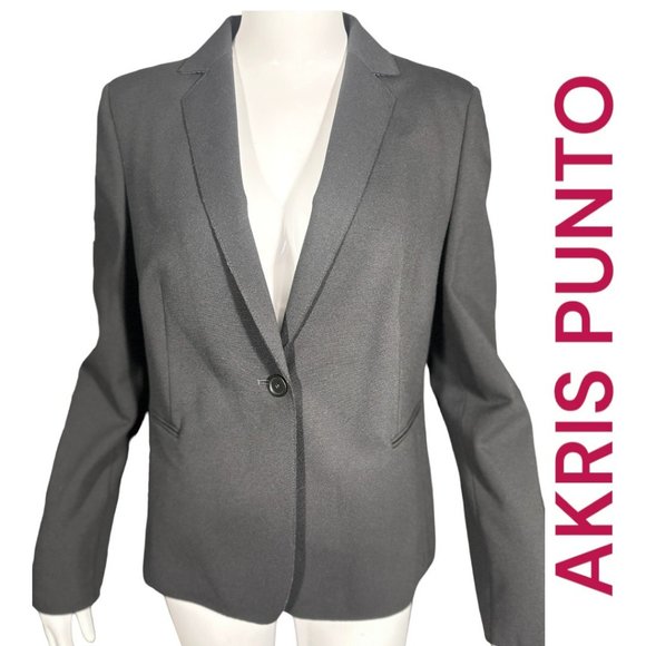 AKRIS BLACK PUNTO BLAZER (SZ 12) (EUC) - Picture 9 of 9
